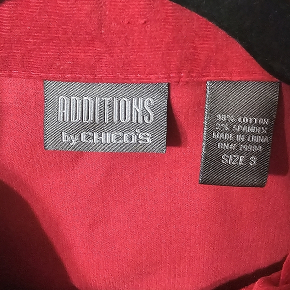 Additions By Chicos Jacket Womens 3 Button Up Long Sleeve w Pockets Corduroy - Picture 4 of 6